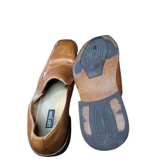 Stacy Adams Hillman Loafers Sz 12M Bike Toe Cognac Brown‎ Workwear - Picture 6 of 6